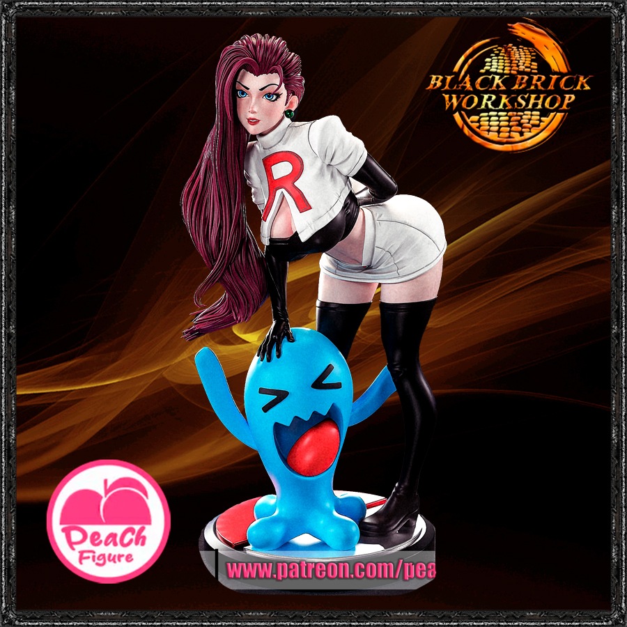 Neupravená 3D Tiskovaná Figurka Jessie Pokemon Měřítko 1/9 (200 mm) (sfw)