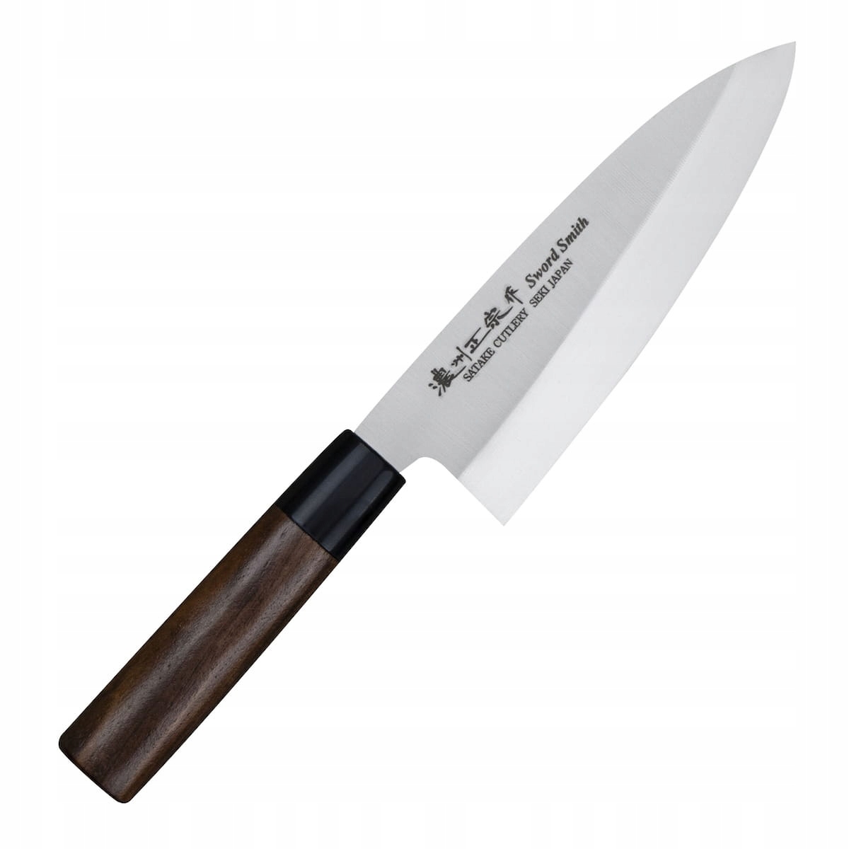 Satake Kenta Walnut Japonský ostrý kuchynský nôž Deba na filetovanie 16 cm