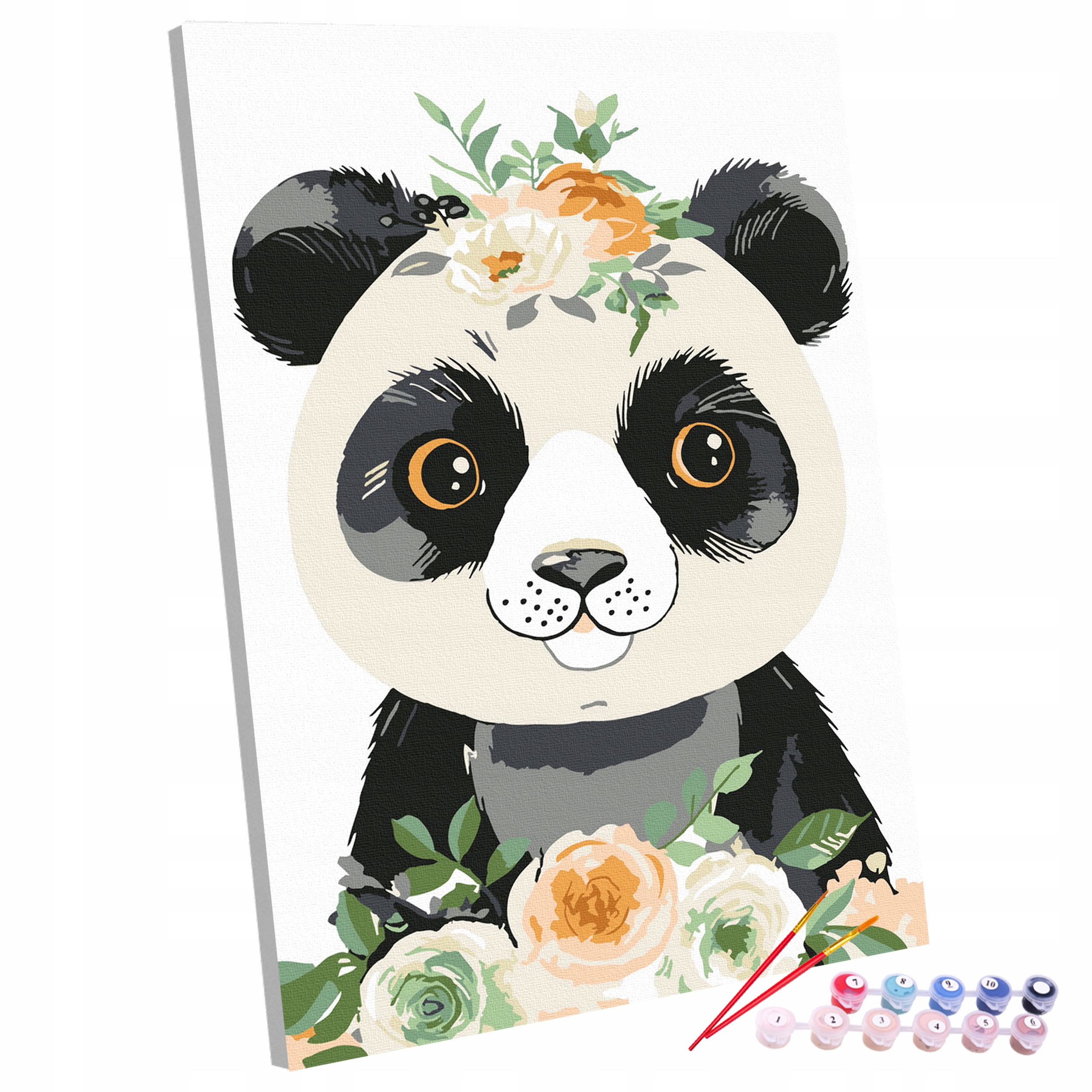 Obraz Malowanie Po Numerach Na Ramie 20x30 Panda