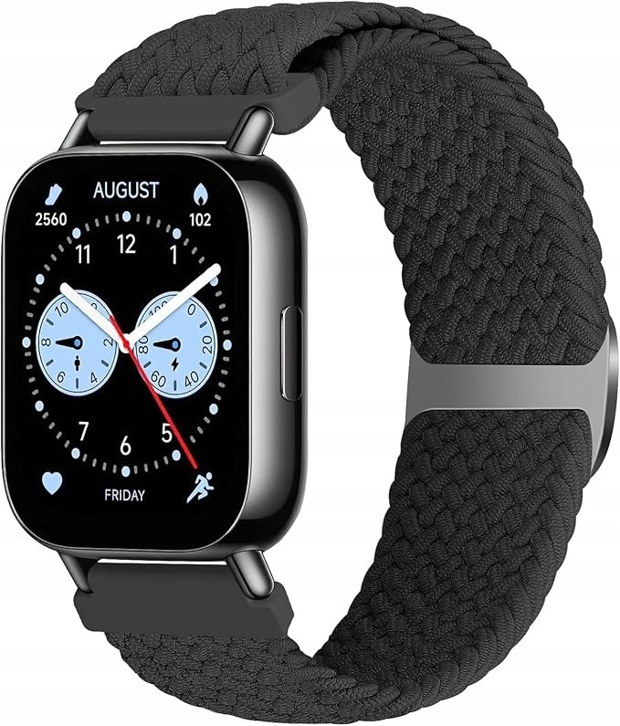 Pásek pro Redmi Watch 5/5 Lite elastický nylonový, nastavitelný, černý