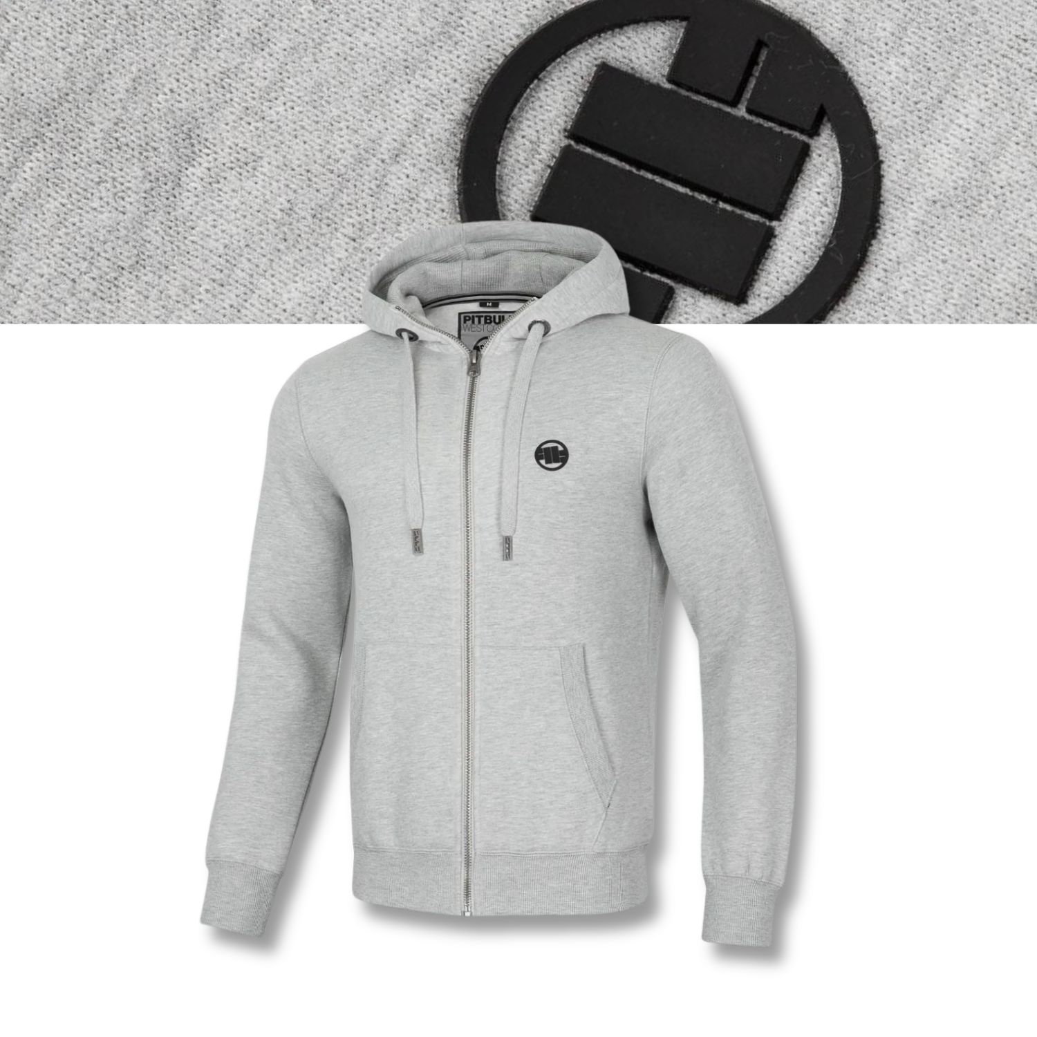 Pánská Rozepínací mikina s kapucí Pitbull Small Logo Kovový zip Basic