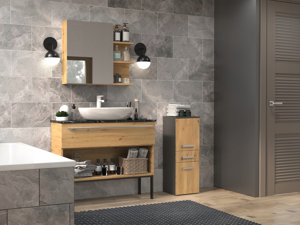 SŁUPEK ŁAZIENKOWY NEL V DDS ANT/ART Szerokość mebla 30 cm