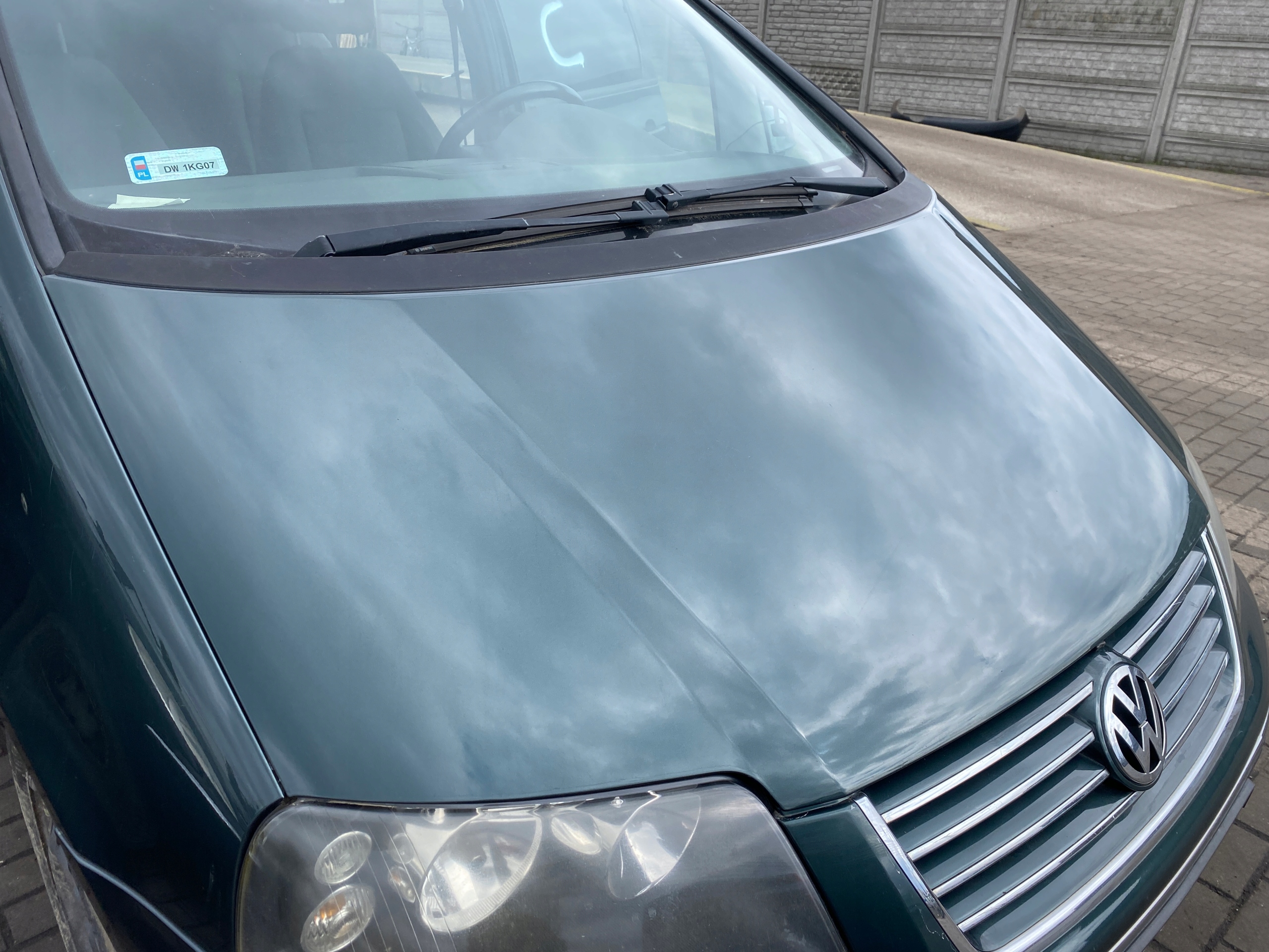 VW SHARAN FL 97-10 bonnet kod lakieru LD6S