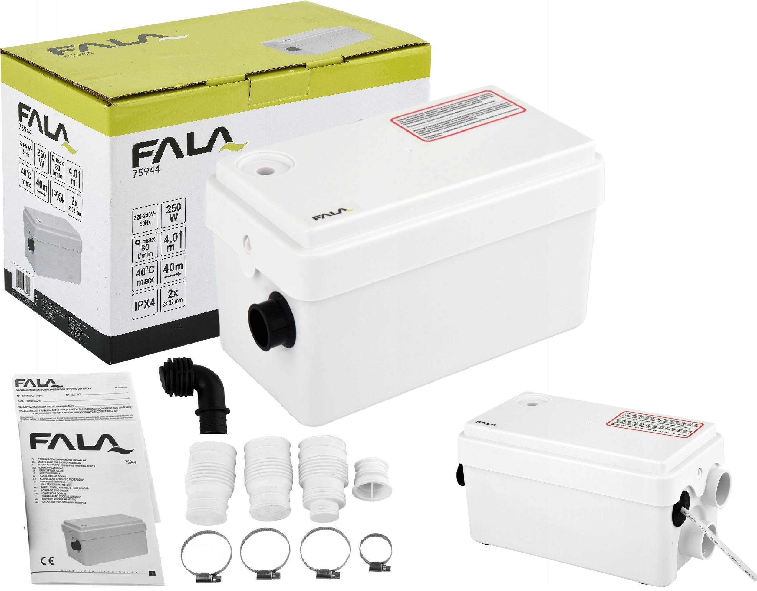 Automatická Sanitárna Pumpa Na Sprchovanie Vane Umývadla 250W 80L 75944