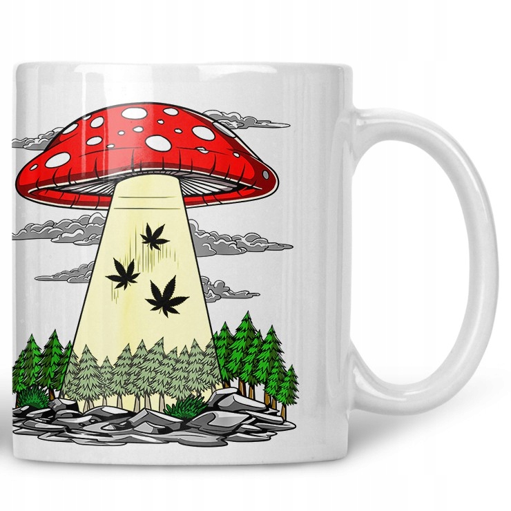 

Kubek Ufo kosmici i magiczne grzybki