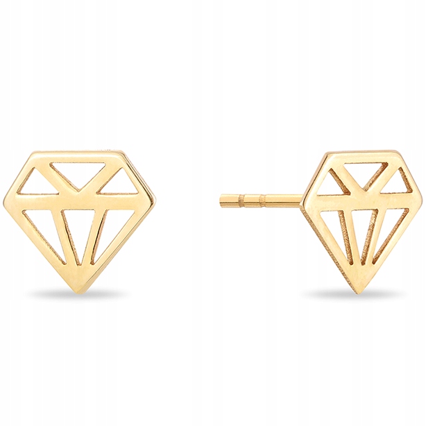 

Złote kolczyki gwiazd 333 Celebrytka Diament 6 mm