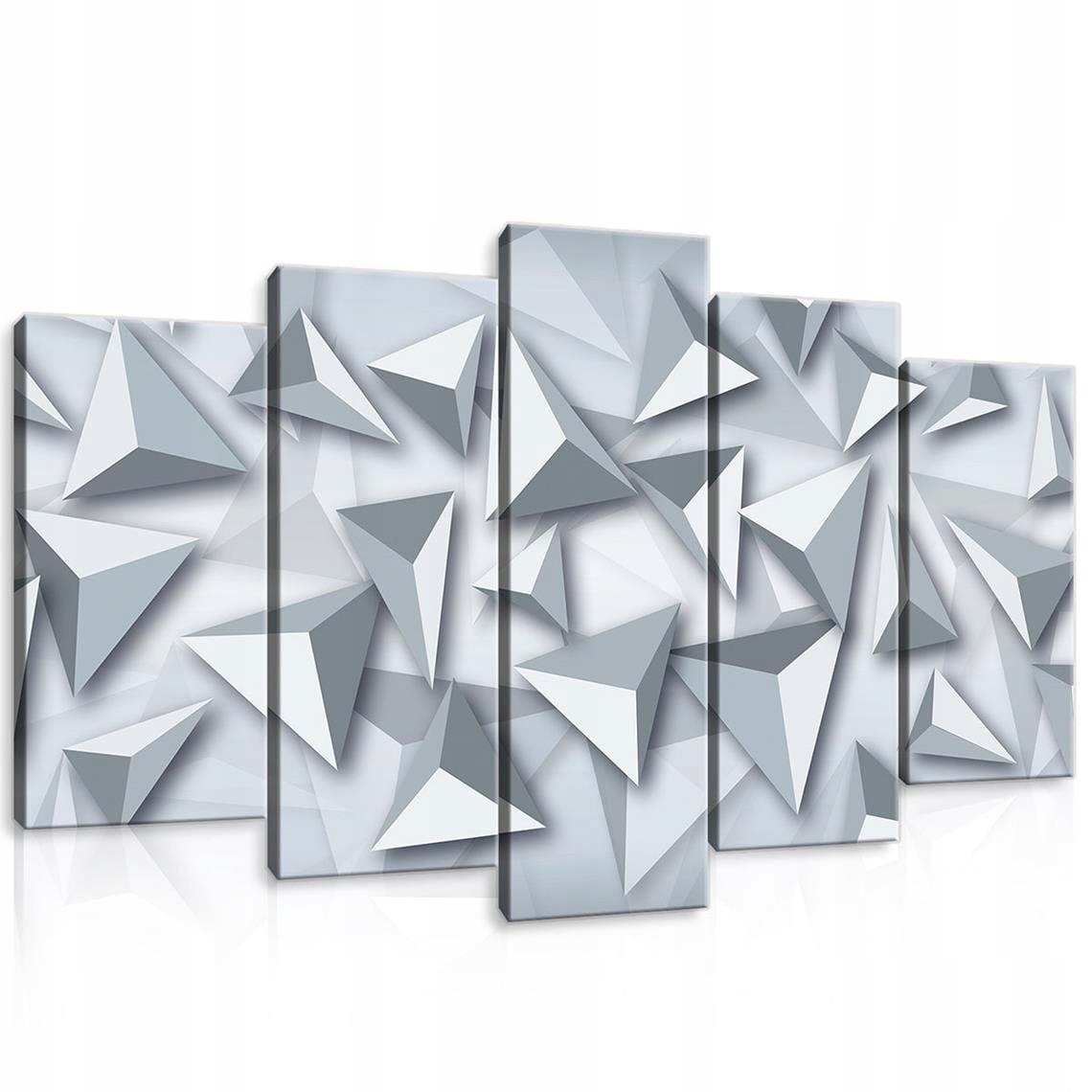 Obraz 100x60 Geometrie trojúhelníky abstrakce minimalismus šedá bílá stříbro