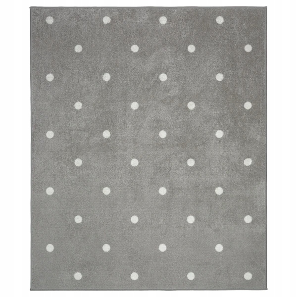 

Ikea Len Dywan w kropki szary 133x160 cm