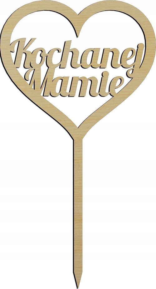 

Drewniany topper, ozdoba do bukietu Dzień Mamy