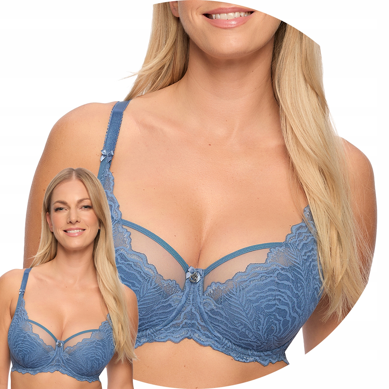 Gaia 1228 Isla Polovyztužená podprsenka Semi Soft modrá 75C