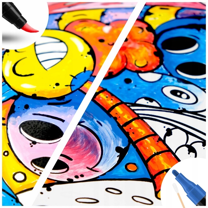 Markery z farbą BRUSH ARTYSTYCZNE mazaki do rysowania 18 sztuk Płeć chłopcy dziewczynki unisex