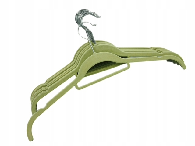 ZESTAW 10 ODZIEŻOWYCH WIESZAKÓW WELUROWYCH DO SZAFY BEŻOWE Kod producenta 25898