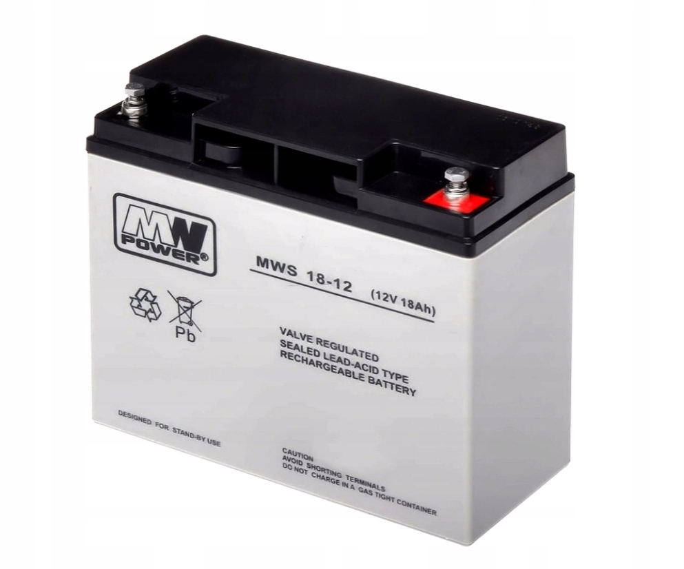 Akumulátor Agm 12V 18Ah Mw Power pro elektrická vozidla