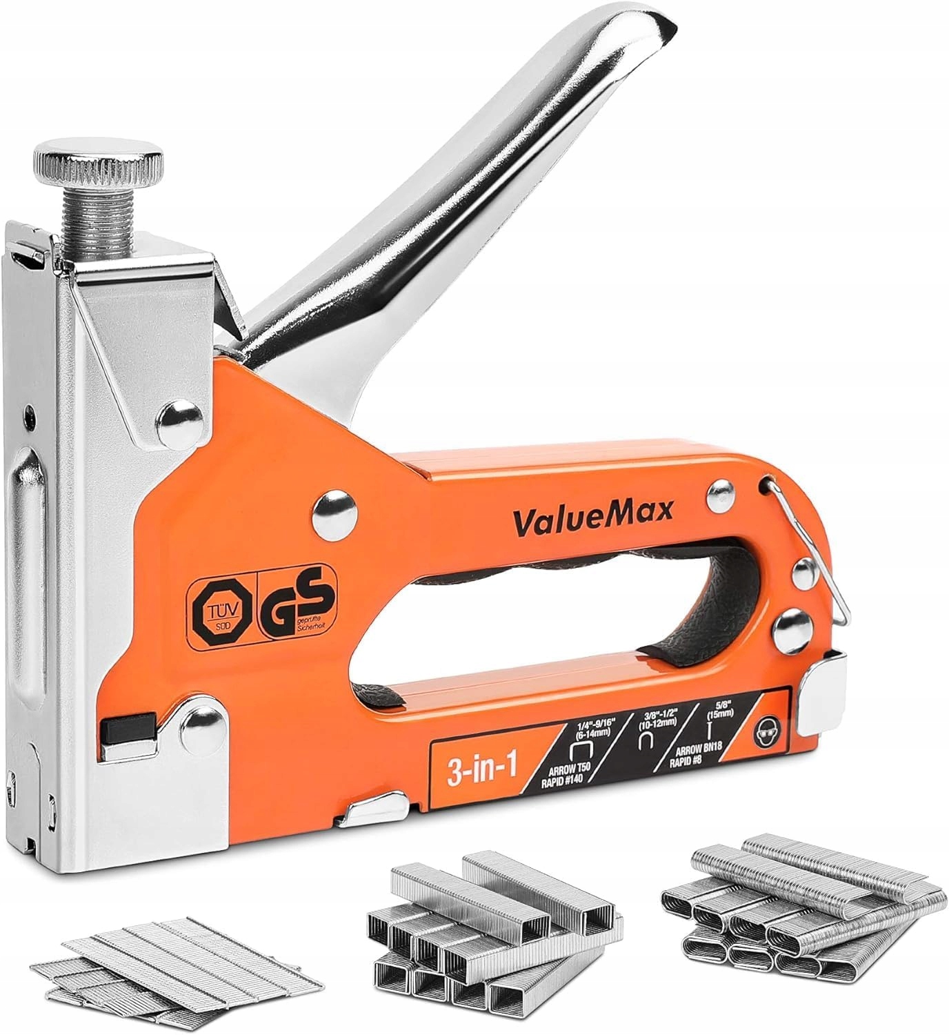 Pistole na sponky 3v1 pro sponky typu 140, 28, 8 s nastavitelnou silou