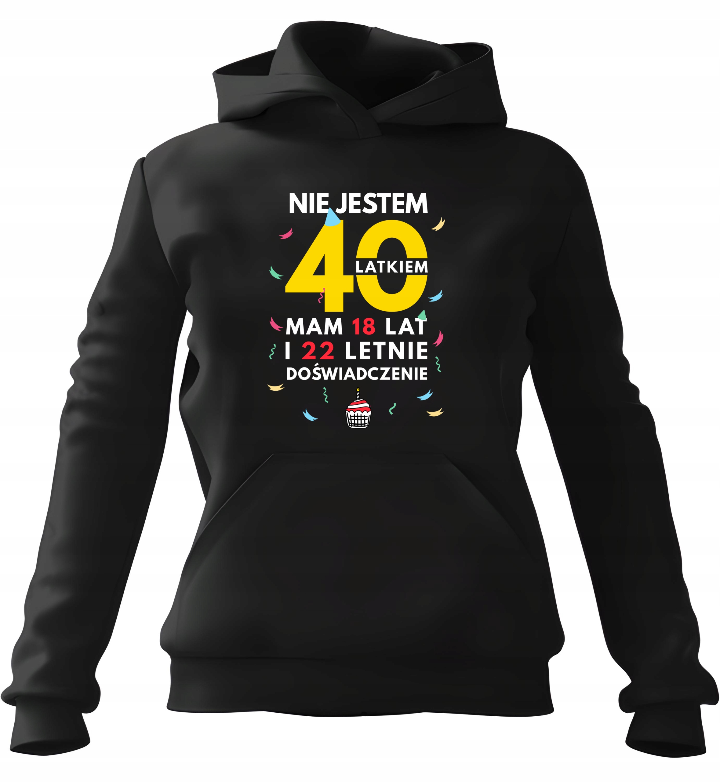 pánská mikina s kapucí Nejsem [vyberte Si Věk] Letní XL pro něj Chlap