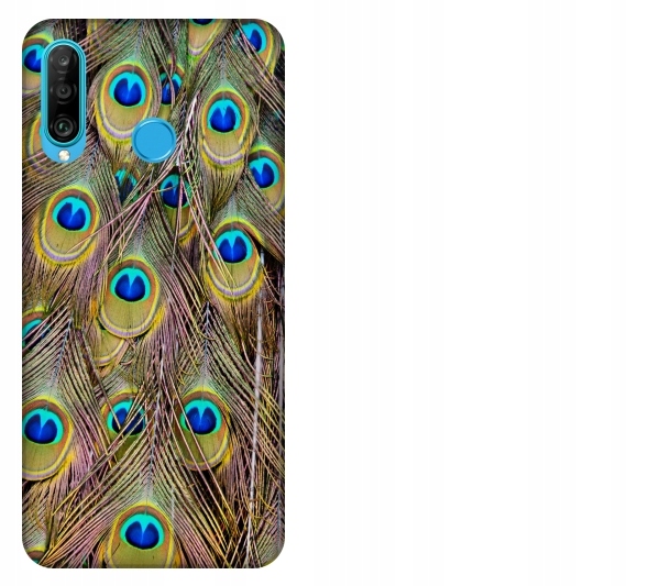 

Etui pokrowiec Huawei P30 Lite Pawie pióra
