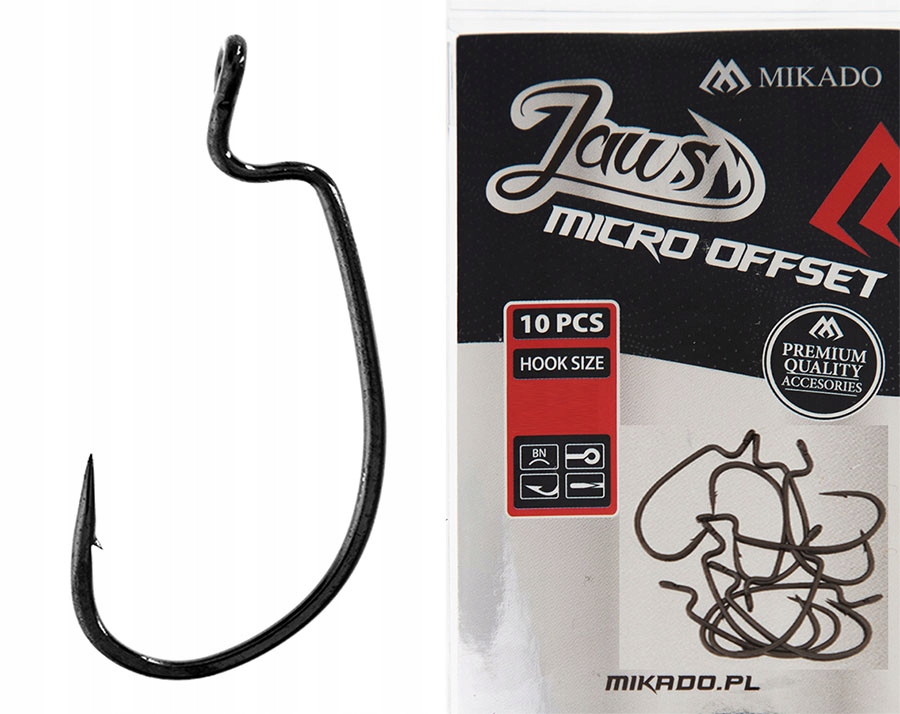 Haczyk ofsetowy zawodniczy Jaws Micro Offset nr 4 10szt WrocłaW