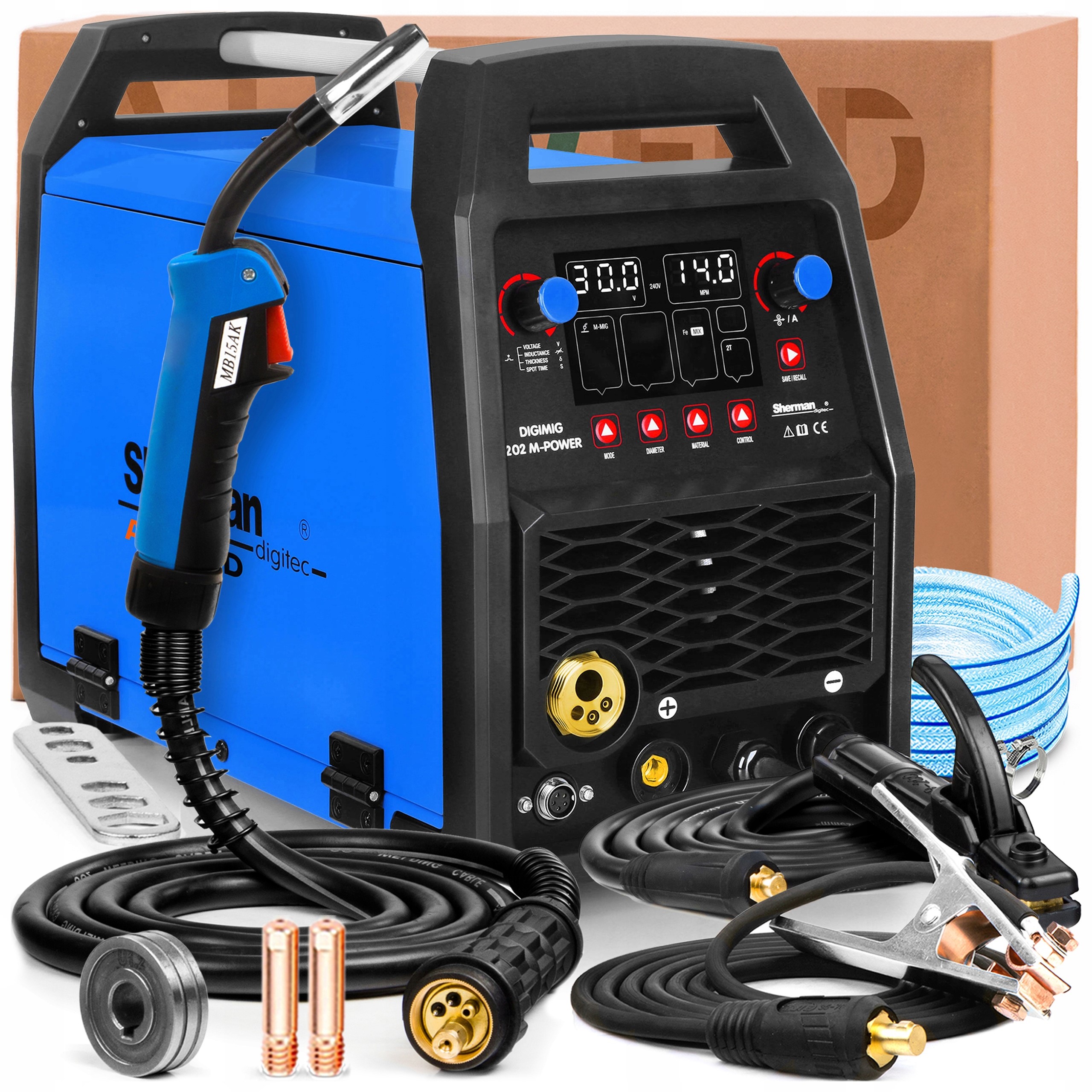 Sherman Sherman Digimig 202 M-power 230V 200A Mma Tig Lift, Svařování
