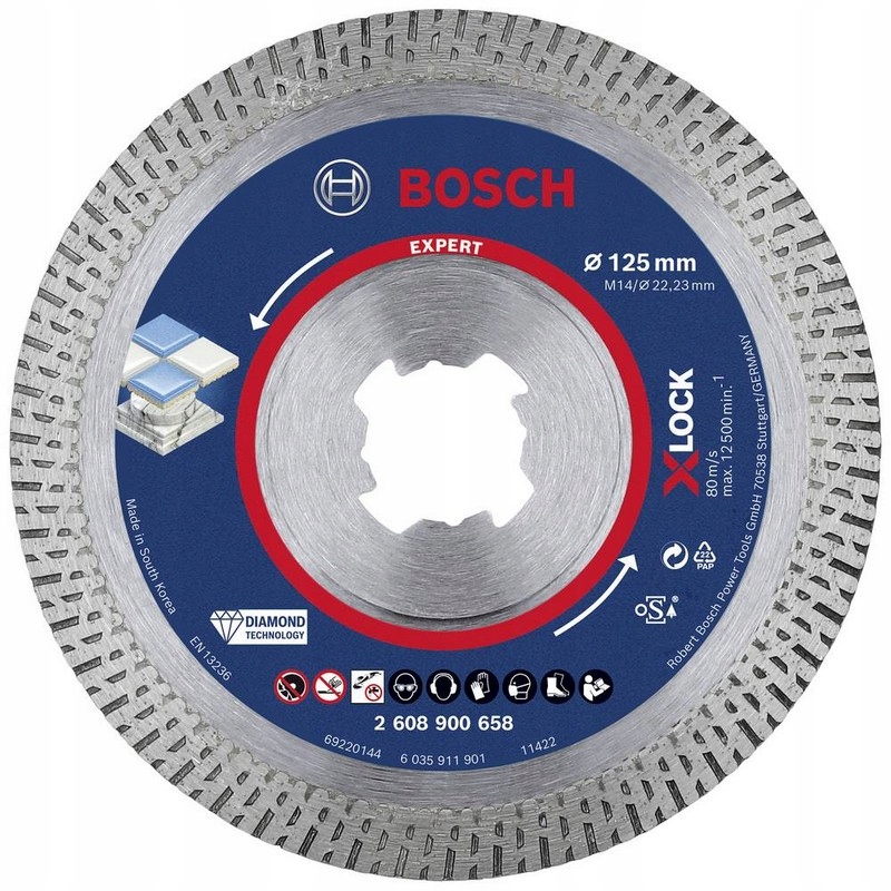 Diamantový řezný kotouč Expert HardCeramic X-lock 125
