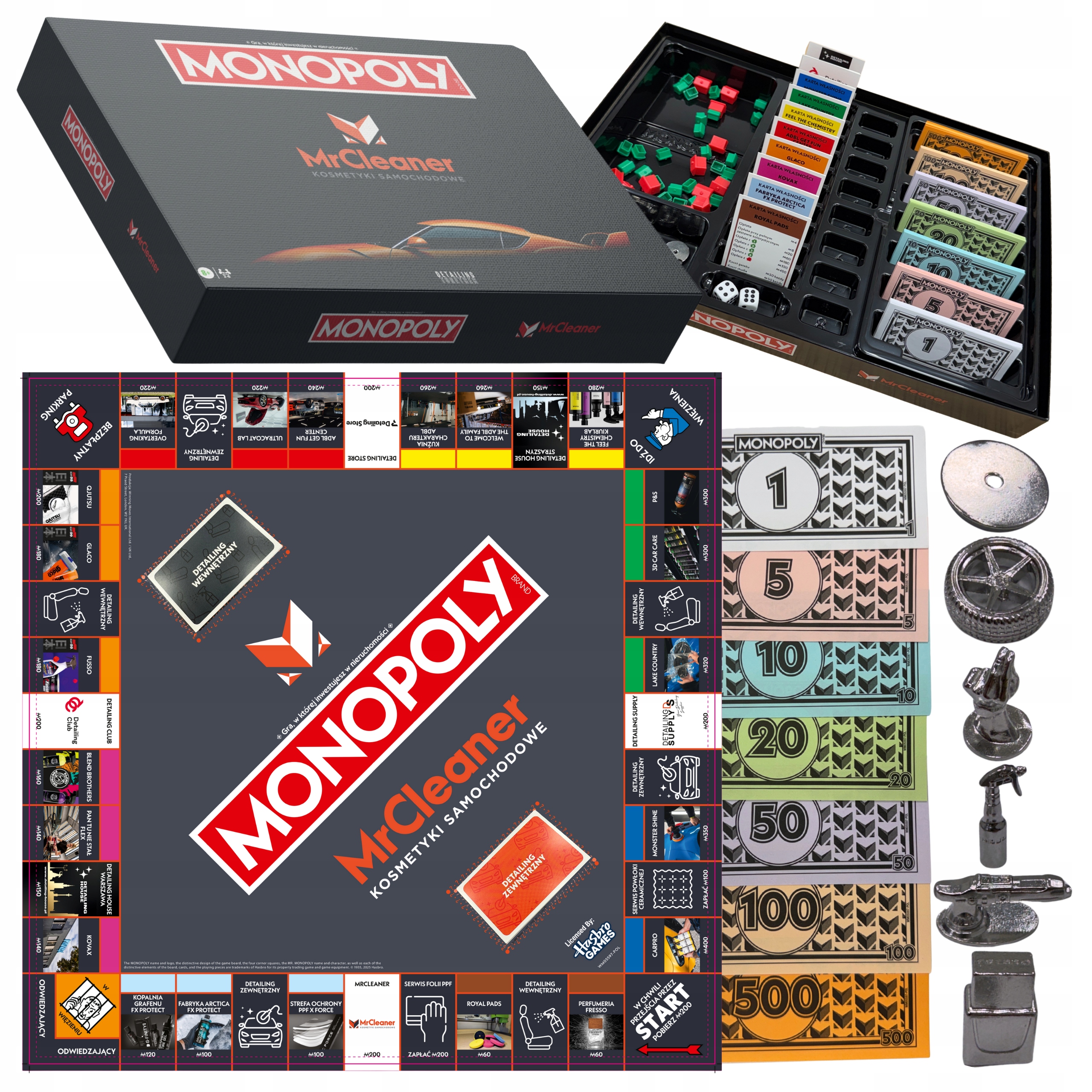 Gra Planszowa Monopoly MrCleaner x Detailing Together Limitowana Edycja Pl