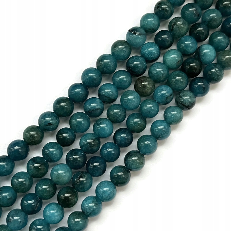 1575- Chalcedon kulka gładka 8-8,5mm niebieski