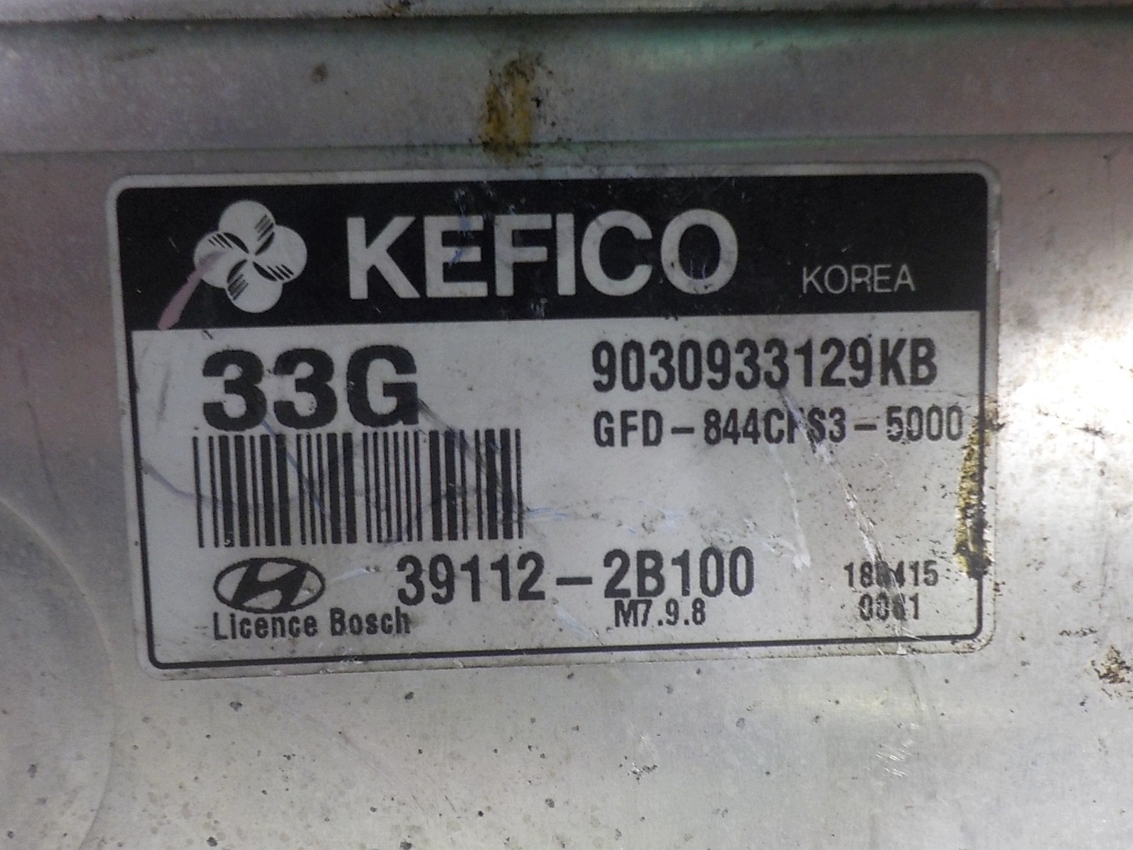 HYUNDAI I30 computer control unit 9030933129KB 39112-2B100