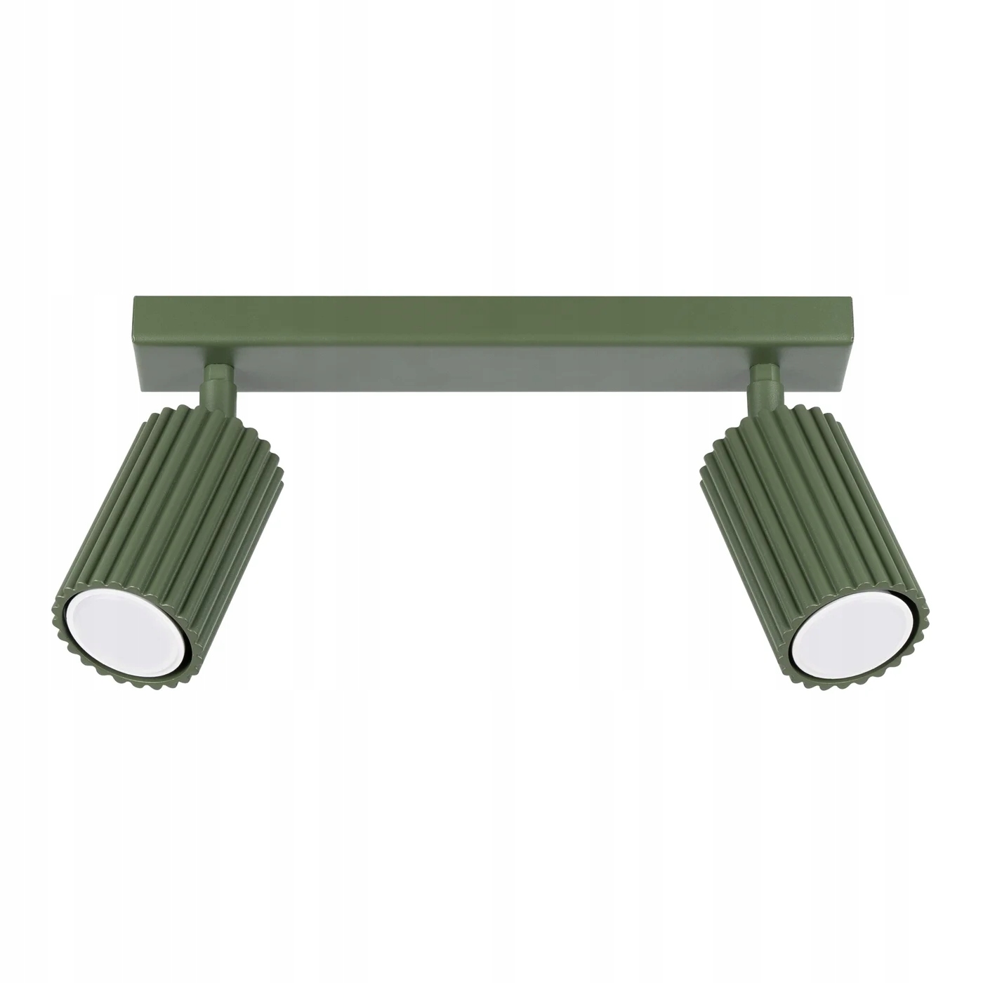 Stropní svítidlo moderní zelená 2 reflektory vroubkované 30 cm Sollux