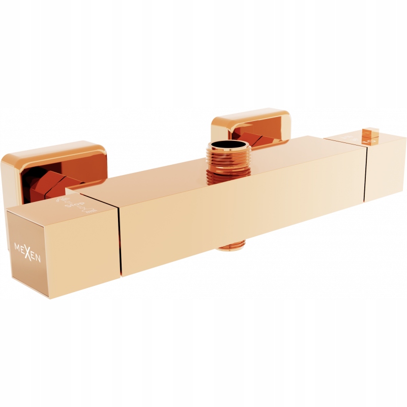 Mexen Cube termostat sprchová baterie, Zlatorůžová