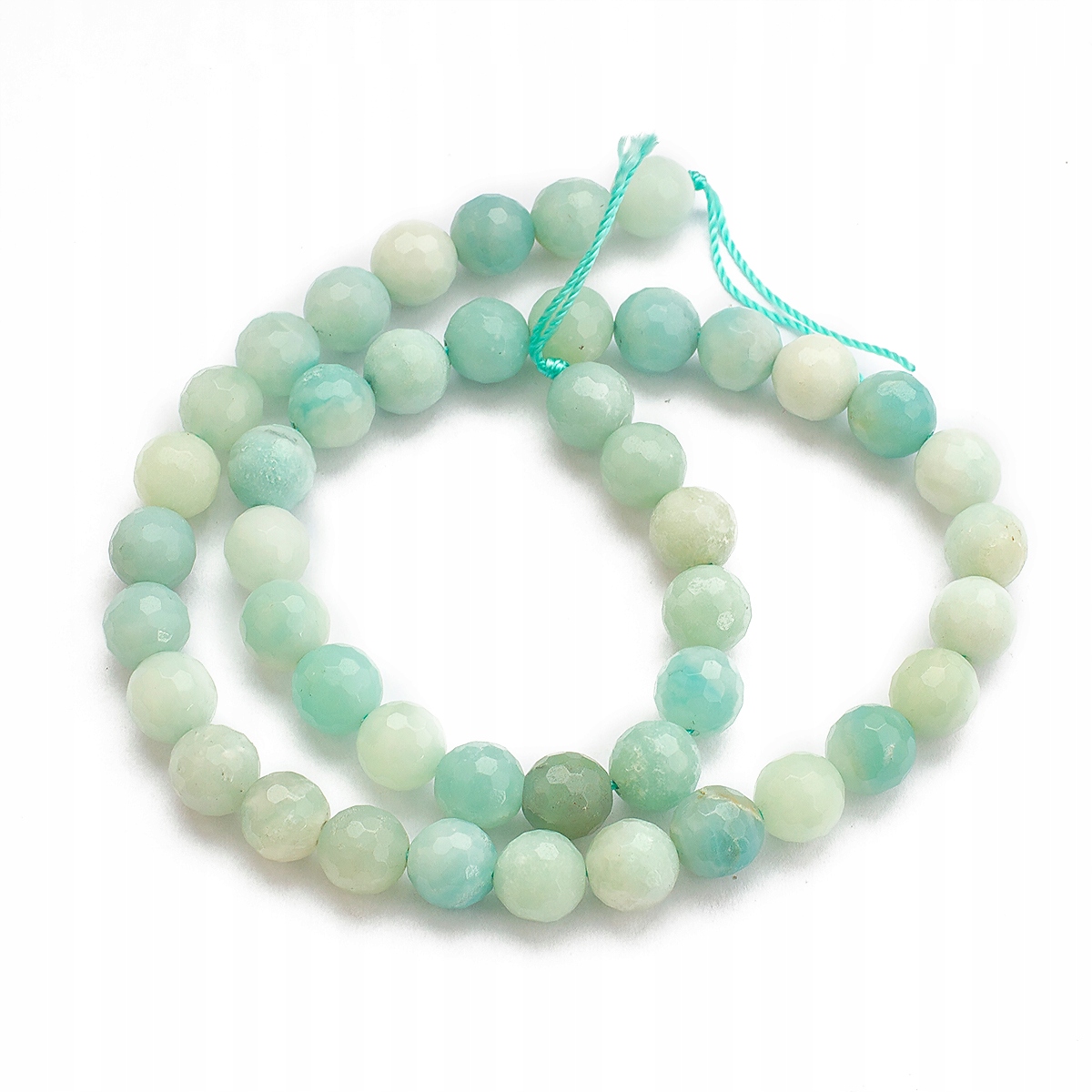 Korálky přírodní Amazonit, fazetované(128 fazet), 8mm, 47ks/36cm/nic