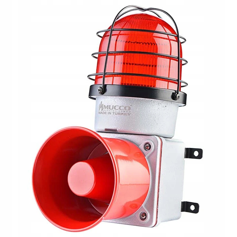 Kovový odliatok sirény/klaksóny so stroboskopom v klietke