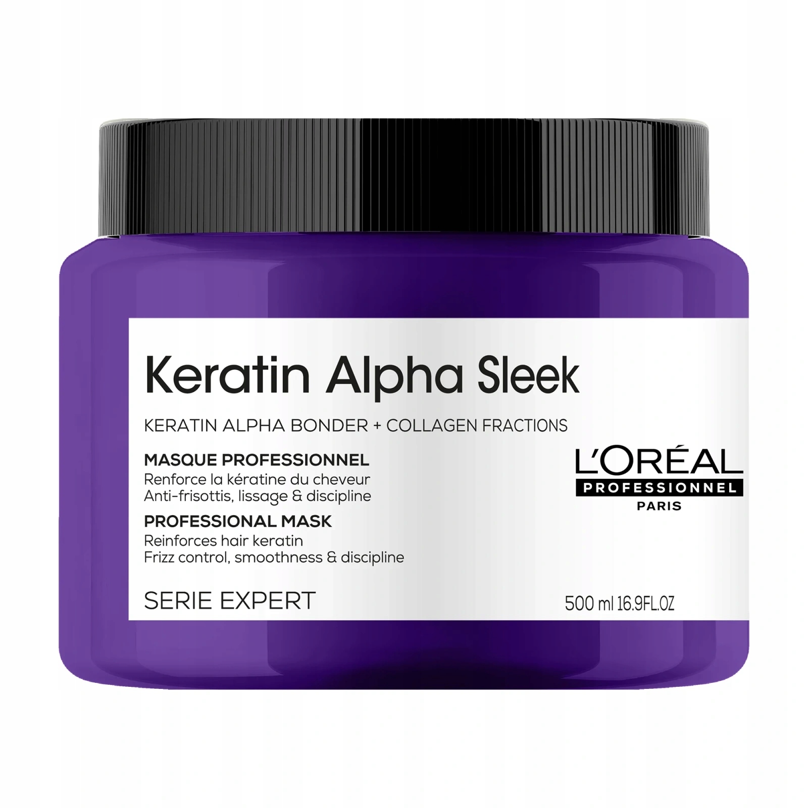 L'Oreal Keratin Alpha Sleek Intensywnie Odżywiająca Maska Do Włosów 500ml