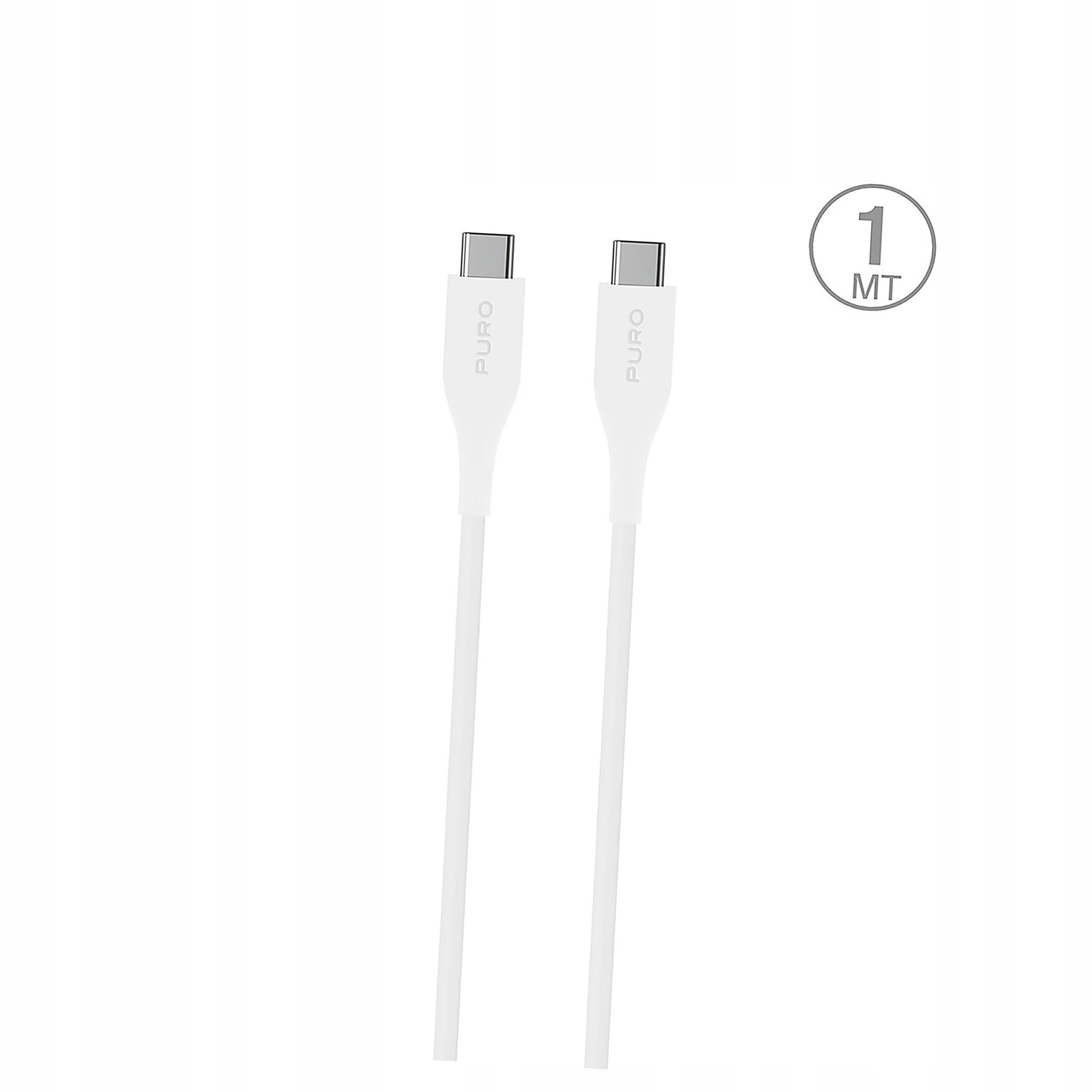 Kabel Puro Plain Usb-c Usb-c 2A 1m biały