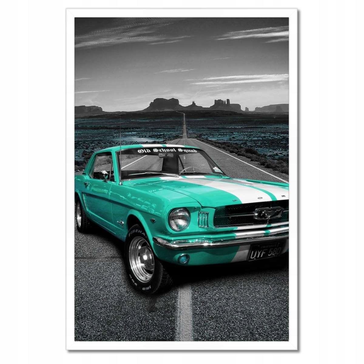 Plakáty v rámu 40x60 Tyrkysové auto Ford