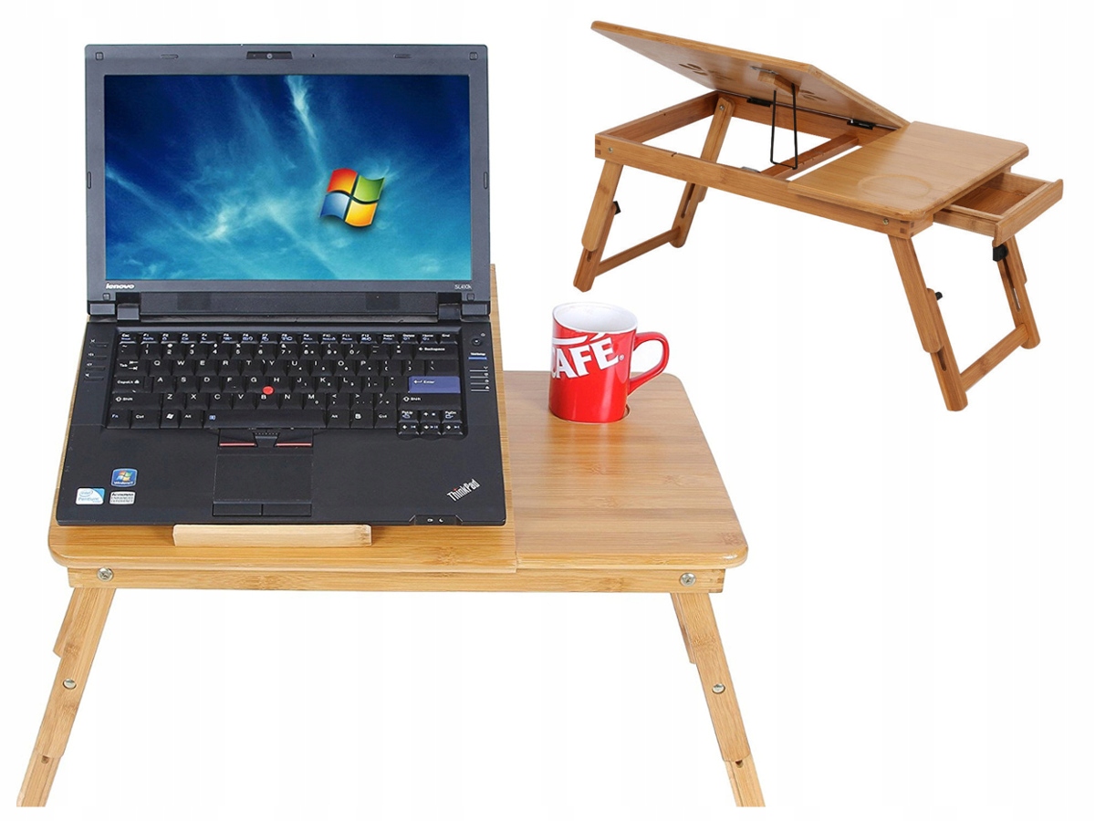 

Drewniana podstawka pod laptopa Reguacja Szuflada