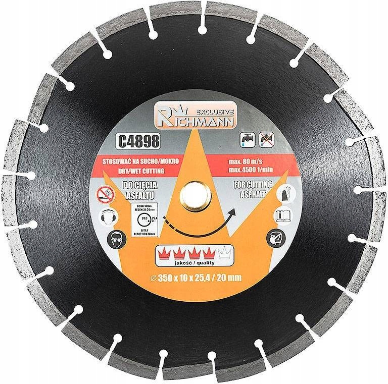 

Tarcza Diam 350x25,4/20mm Do Asfaltu Corona C4898