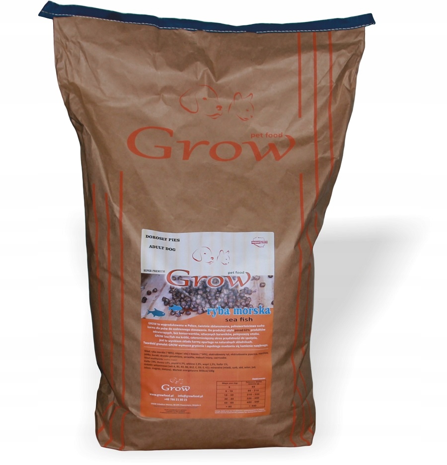Karma Grow Ryba Morska Adult Large 14KG