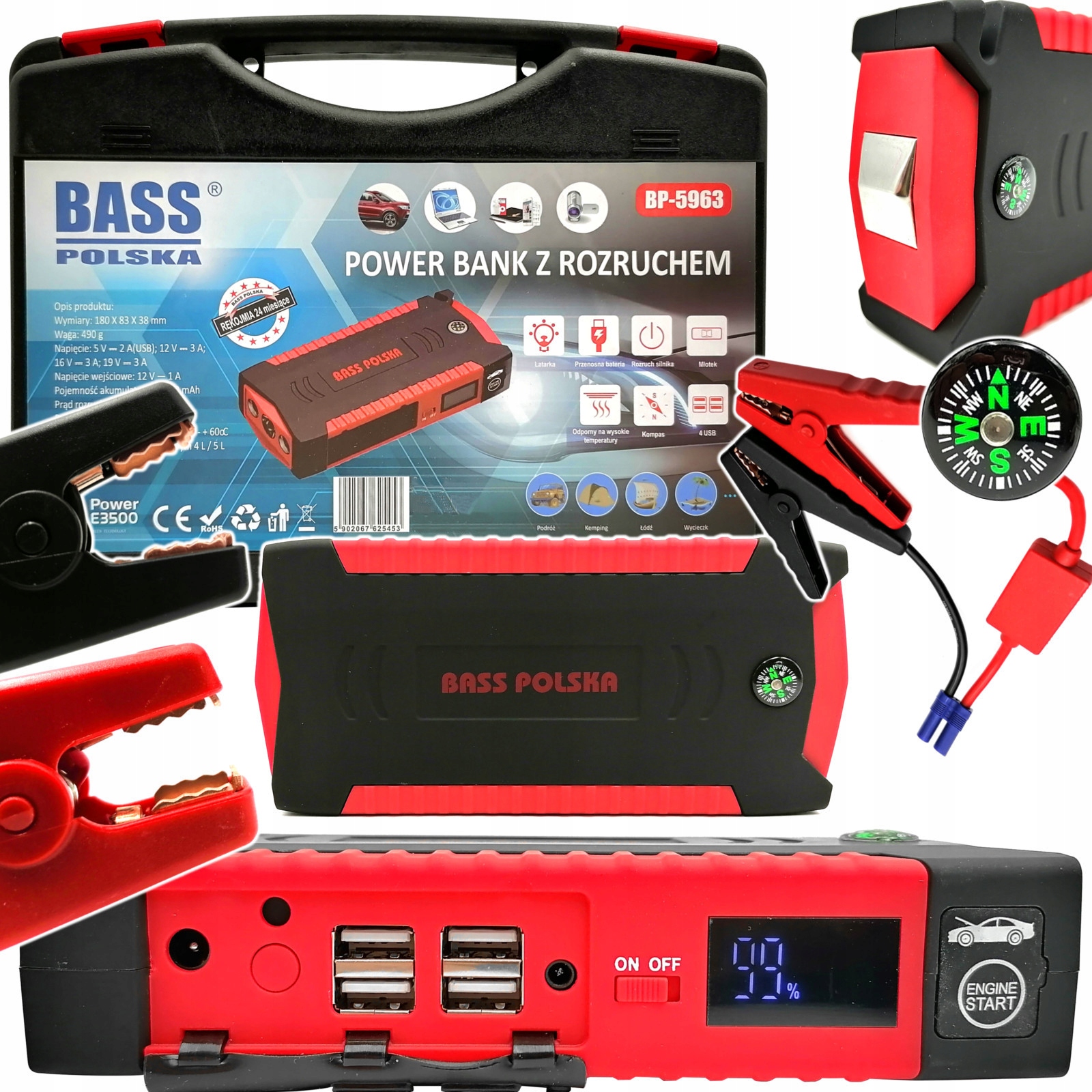 

Powerbank Rozruch Prostownik Starter 500A Booster