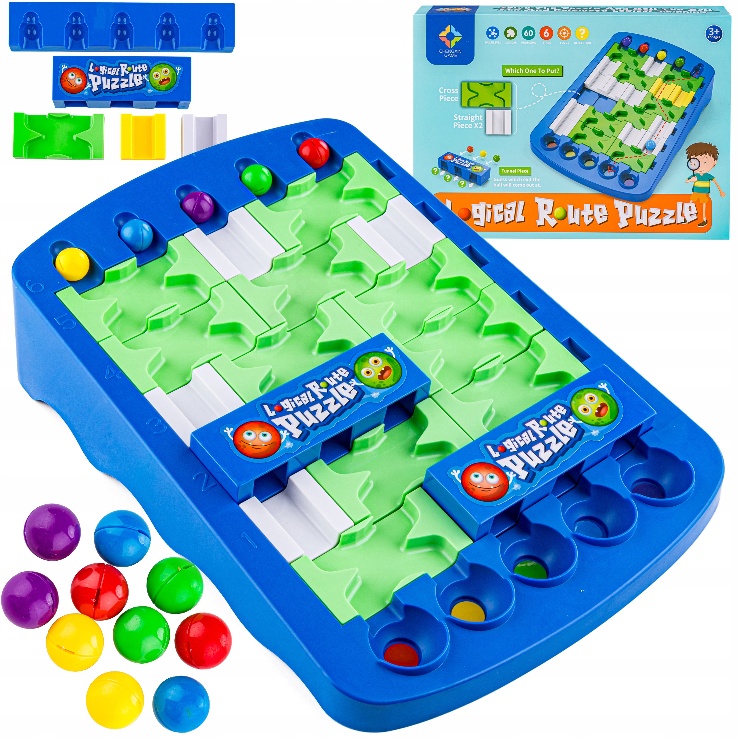 

Gra Logiczna Dla Dzieci Tor Z Kulkami Plansza