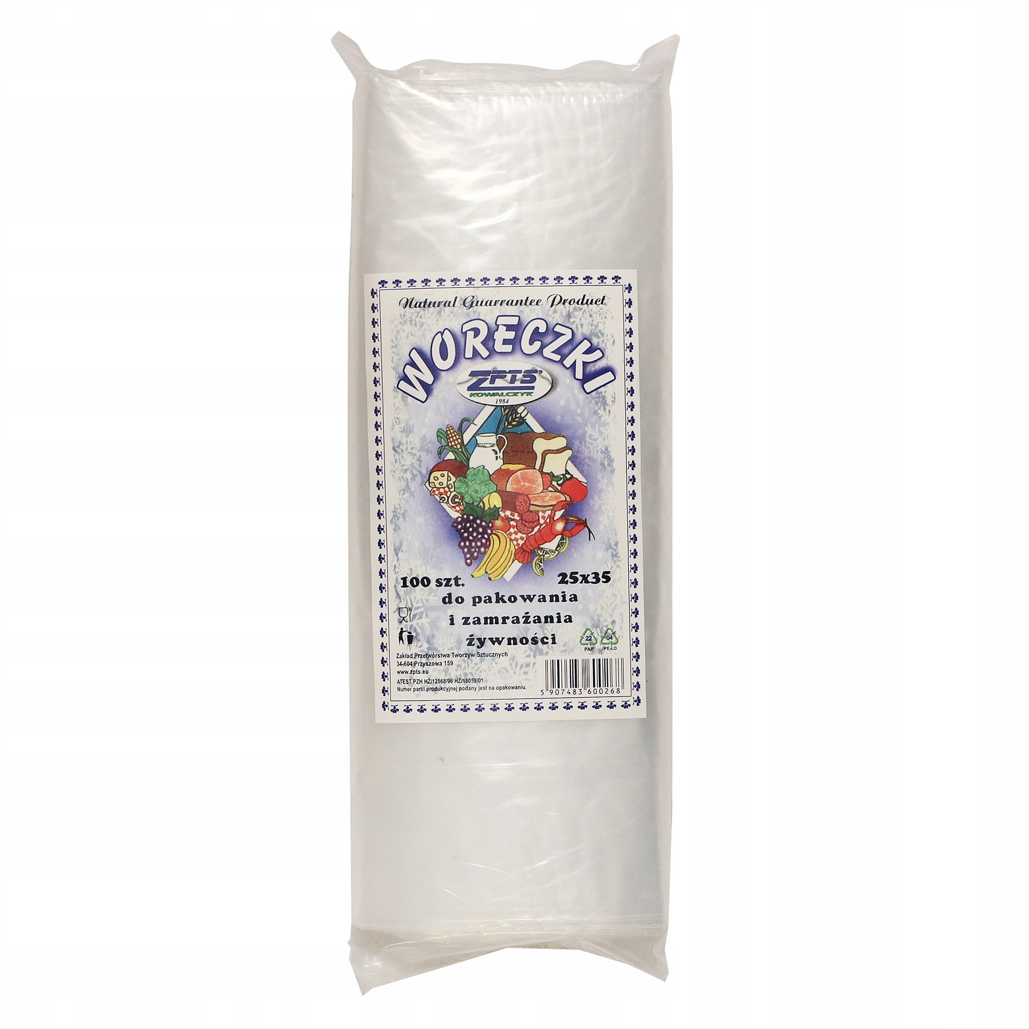 

Woreczki do Mrożenia żywność worki Foliowe 25x35