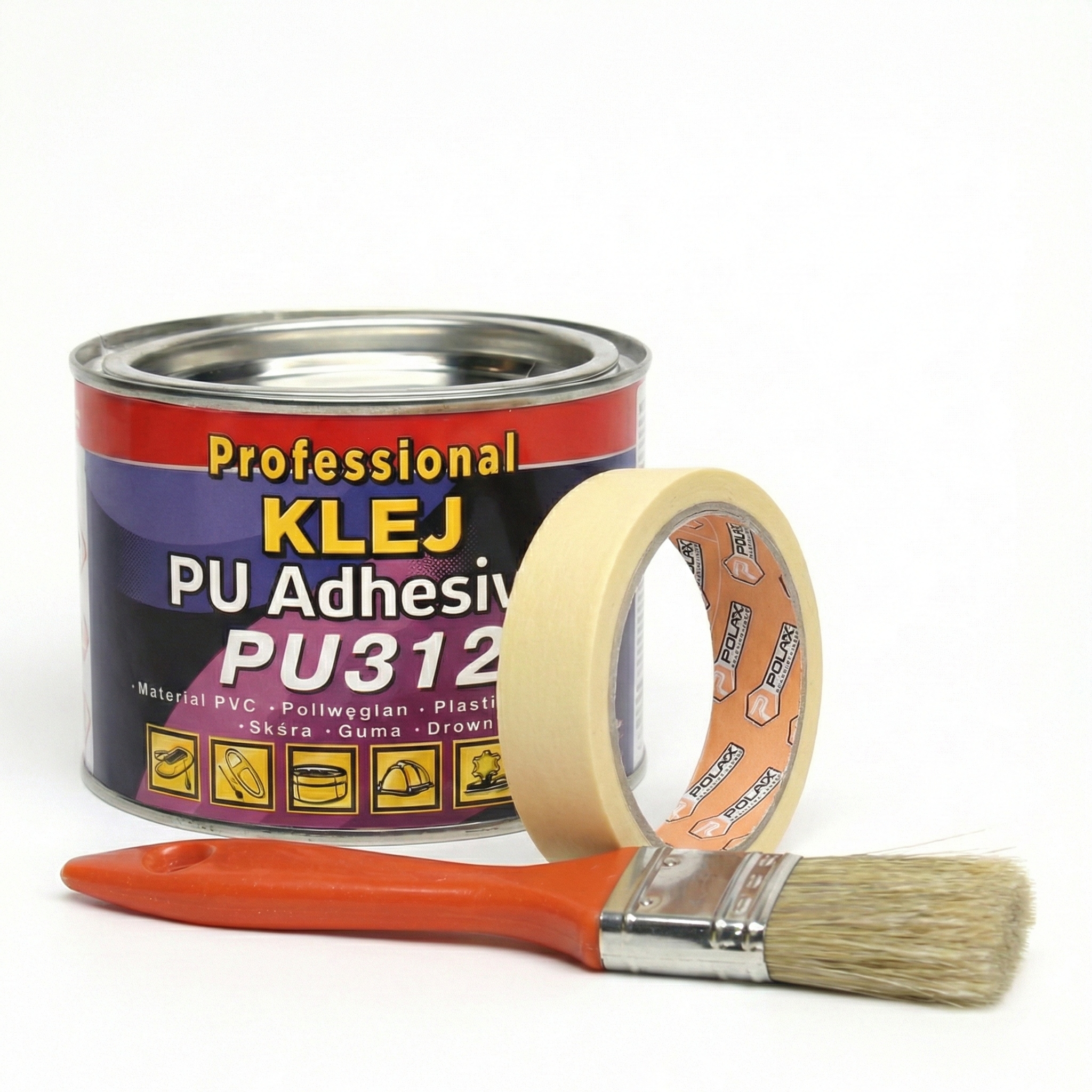 Klej Professional Pvc 330 g+ pędzel+taśma na ponton basen Sup plandeka Tir