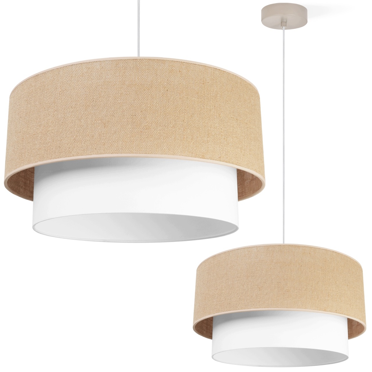 Závesná Stropná Lampa S Lampou Na Boho Jutu Do Jedálne A Obývačky