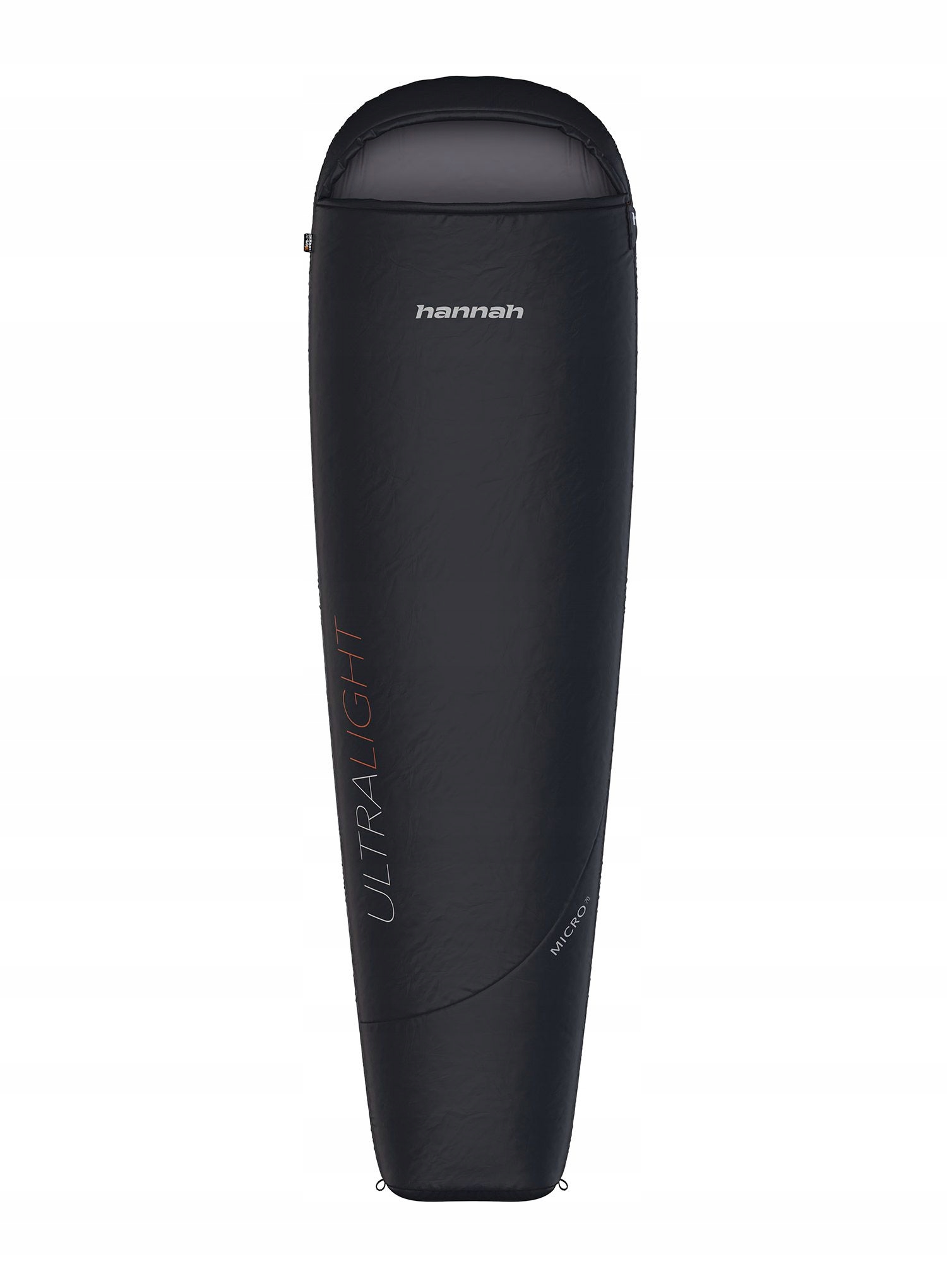 Syntetický spací pytel Hannah Micro 70 (190 cm) levý karbon