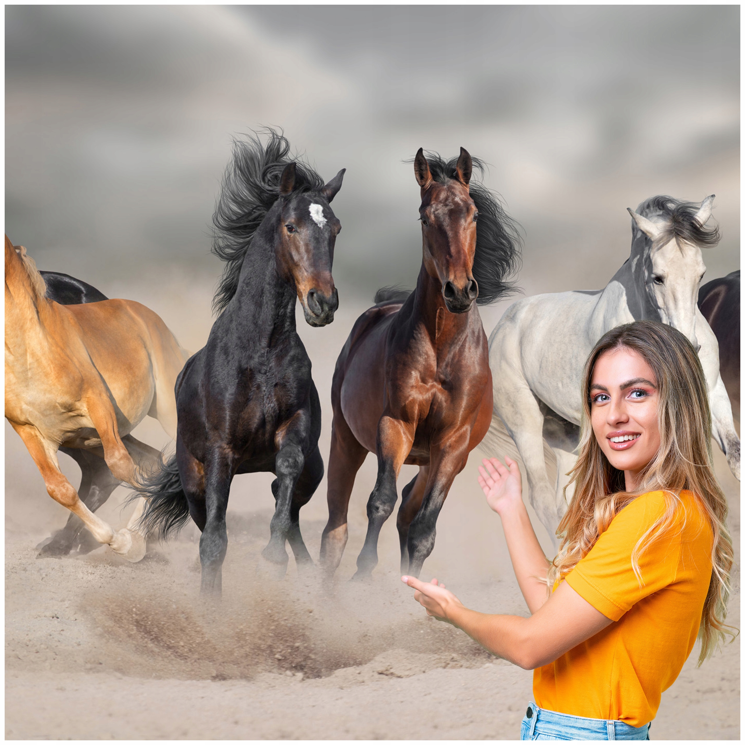 Fototapeta 3D Zvířata Kůň Koně 392x260 KK01W