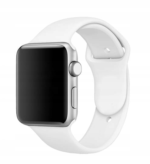 PASEK SILIKONOWY DO IWATCH 42/44/45mm|WHITE
