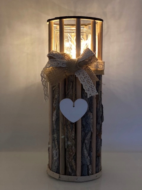 LAMPION LATARNIA DREWNO KORA WESELE ŚLUB NATUR ECO Rodzaj latarnia