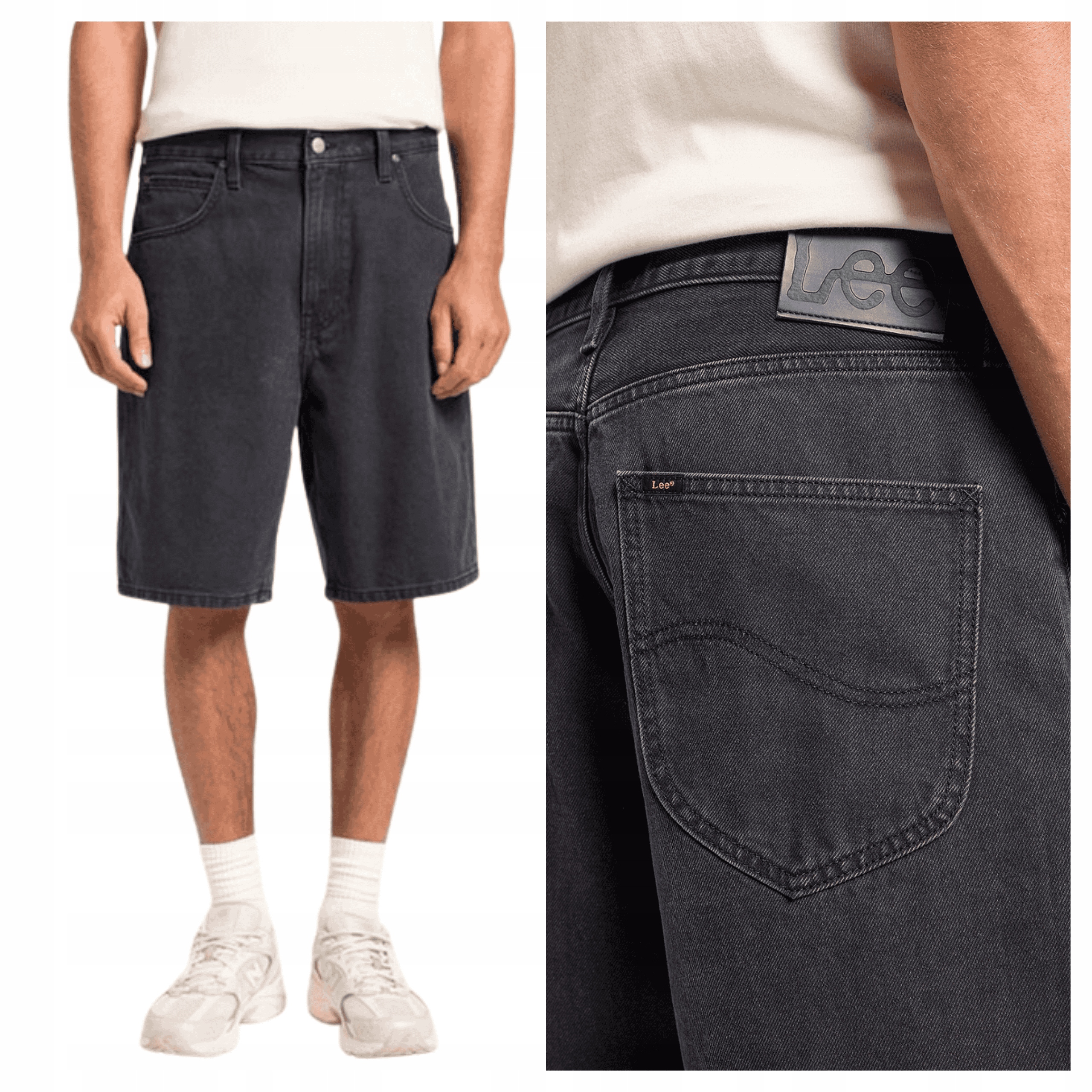 Pánské šortky Lee Asher Short Jeansové černé W32