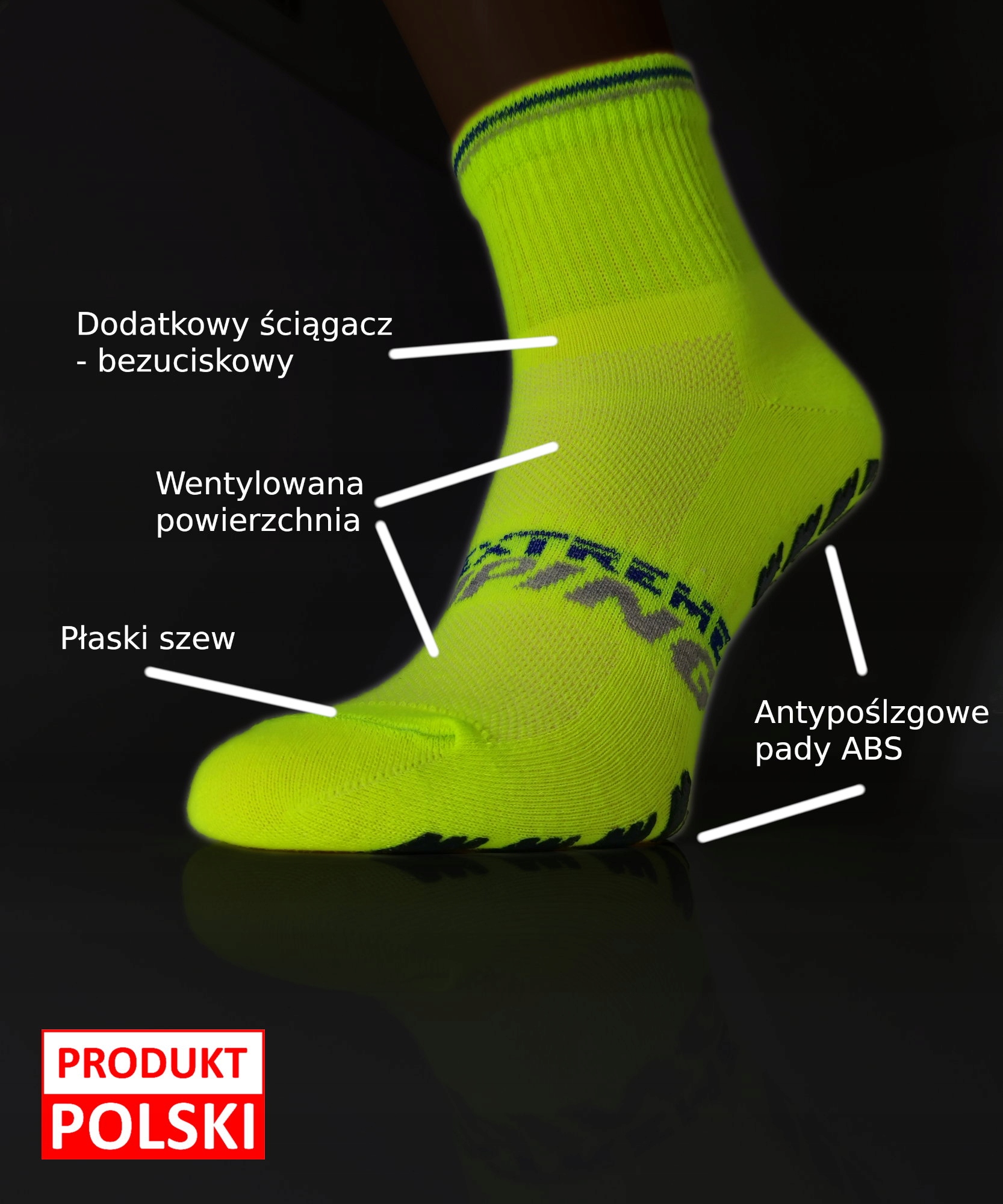 Skarpetki antypoślizgowe stopki yoga fitness Rozmiar 38-40