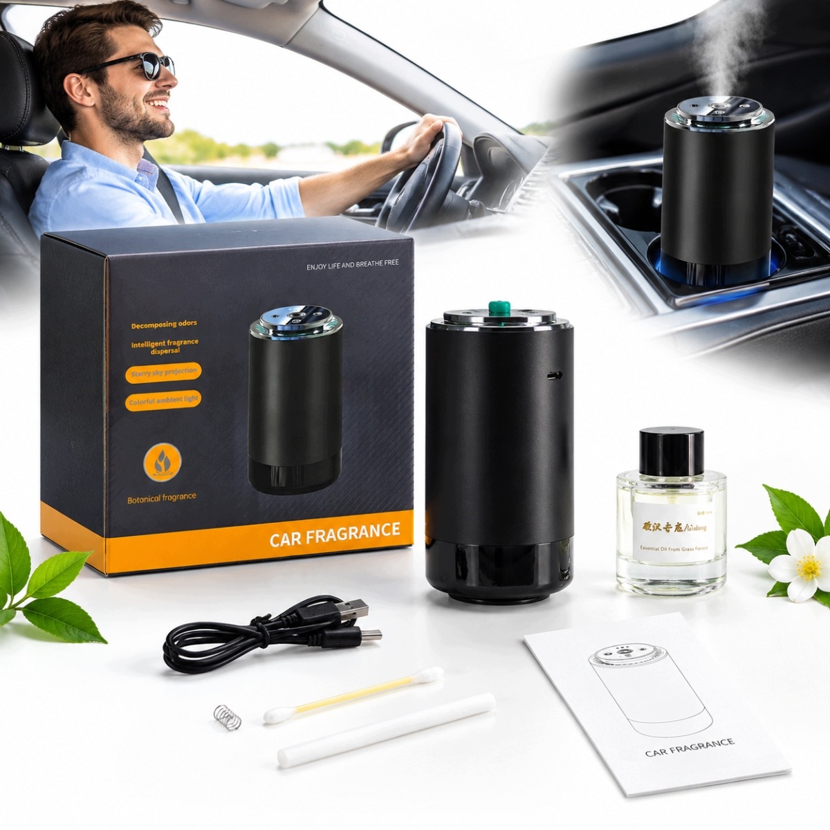 Bezprzewodowy Atomizer Do Aut Nawilżacz Powietrza Dyfuzor Zapachowy Do Auta