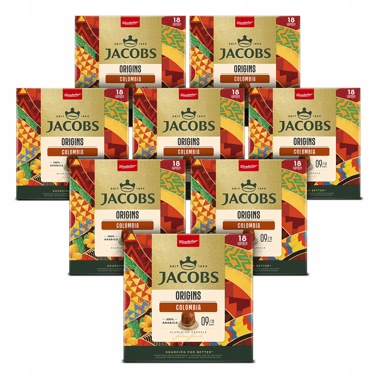 Kapsułki Jacobs Origins Colombia do Nespresso(r)* 7+1 Gratis! [144 kawy]