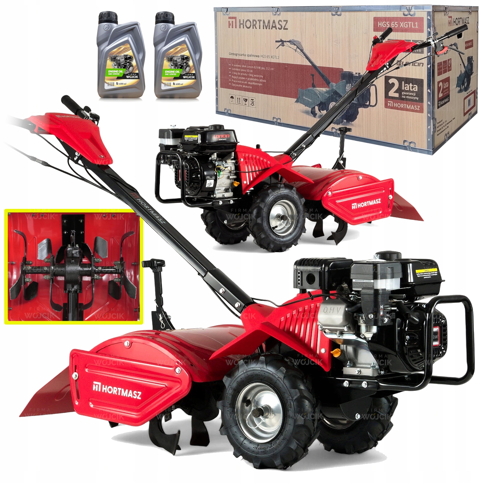 Glebogryzarka spalinowa Kultywator 50 cm Hortmasz Hgs 65 XGTL1